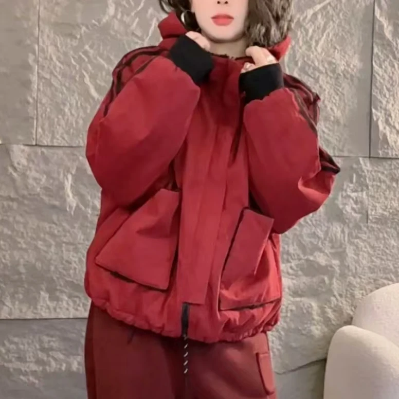 【新品】冬季新款加绒加厚百搭宽松上衣外套