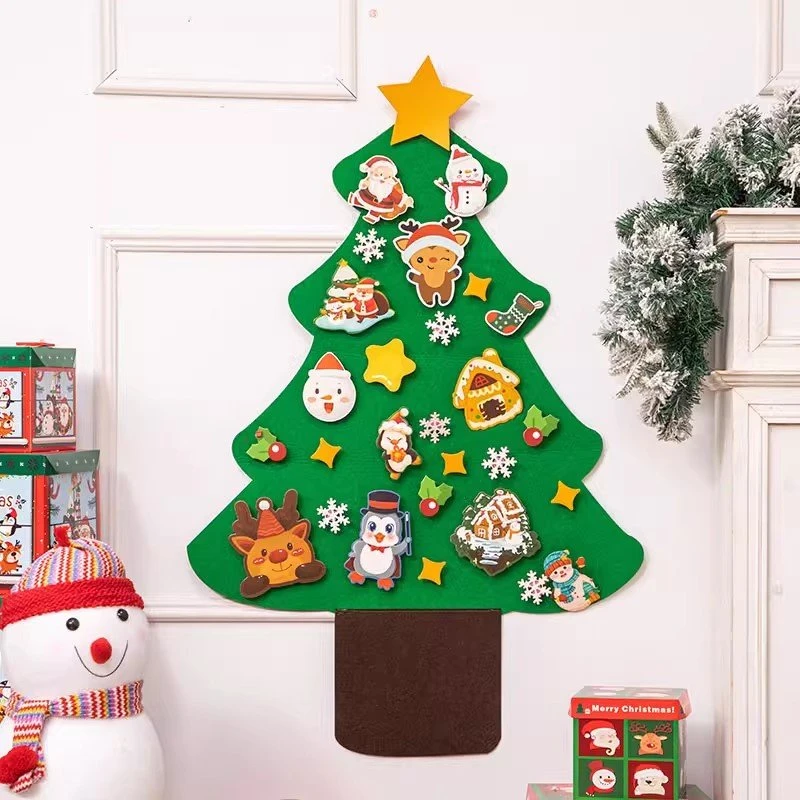 毛毡圣诞树家用挂墙diy手工材料包布置圣诞节装饰礼物儿童小礼品