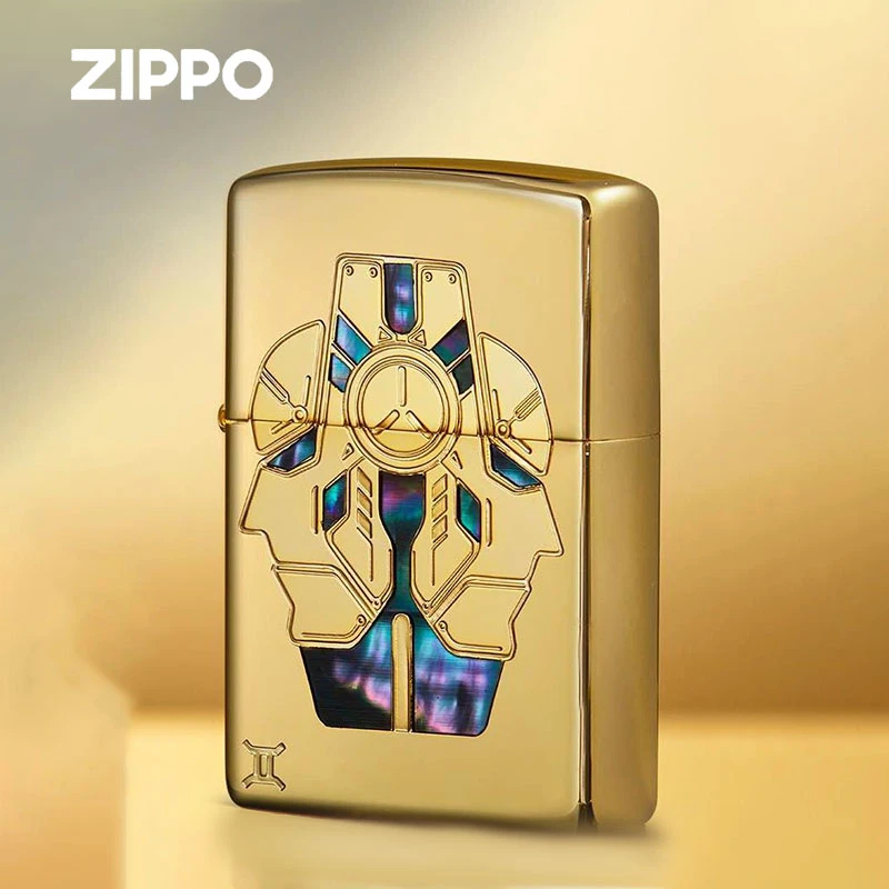 Zippo打火机太仓版众神之力黄金版十二星座男士礼品送礼TC9801GQ