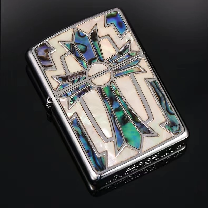 zippo打火机正版167盔甲双面贝贝十字送礼防风收藏自用DY9811GQ