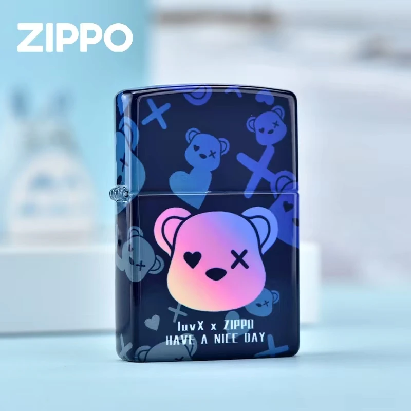 zippo打火机正版DIY205彩印奇酷熊送男友防风推荐打火机DY9802CY