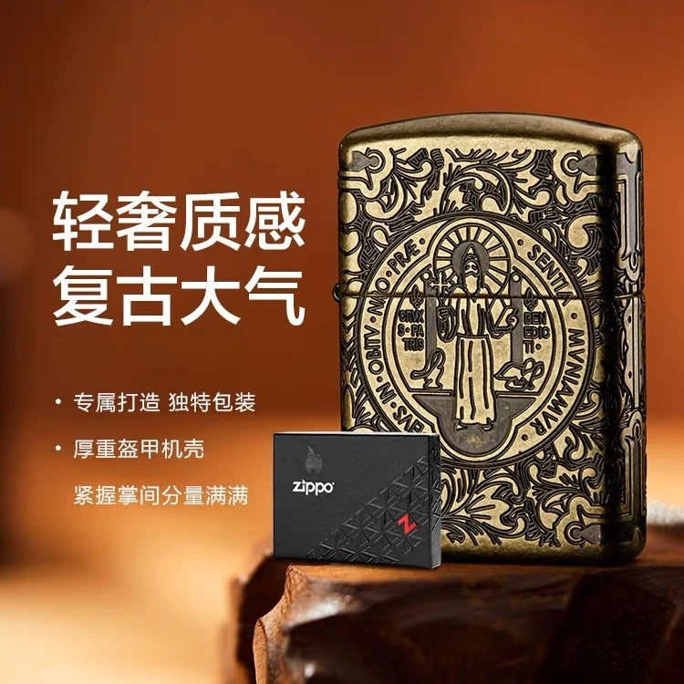ZIPPO打火机美版原版神探康斯坦丁创意打火机套装送男友TC9812FD