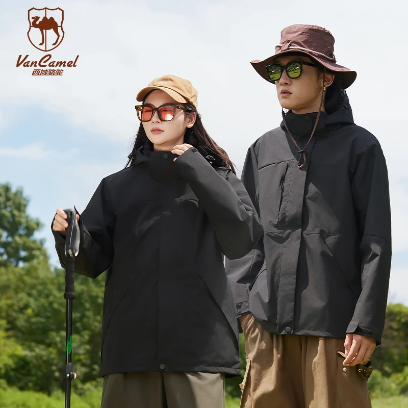 VANCAMEL/西域骆驼情侣春秋运动户外三合一秋冬外套ZM6688