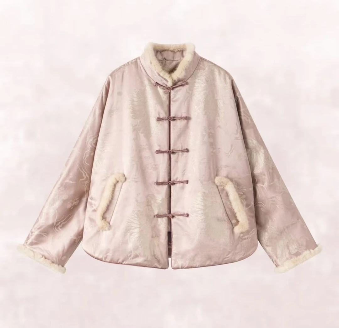 新中式秋冬保暖洋气高端通勤棉衣国风气质2024D6273—小净