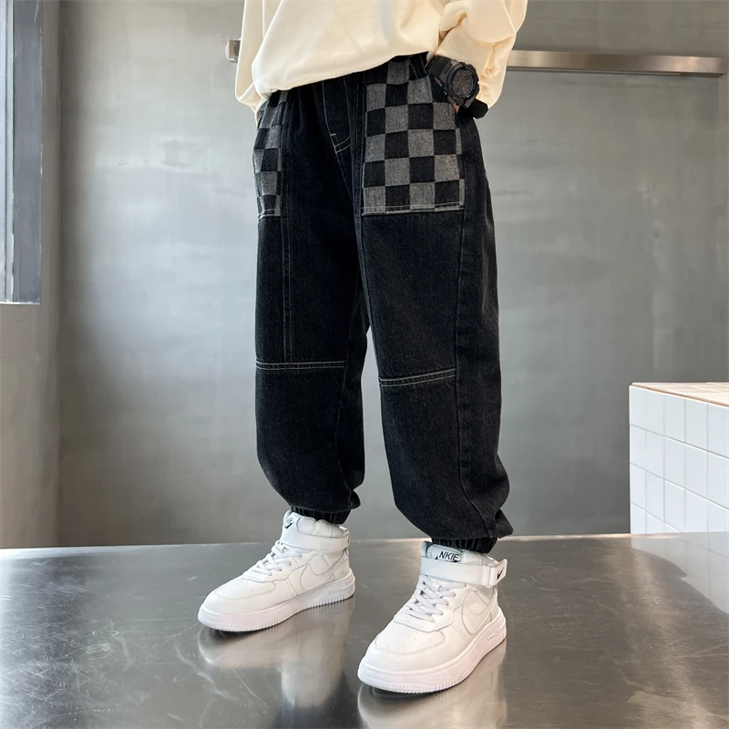 儿童装男童秋装裤子2024新款秋季中大童春秋款牛仔裤男孩潮