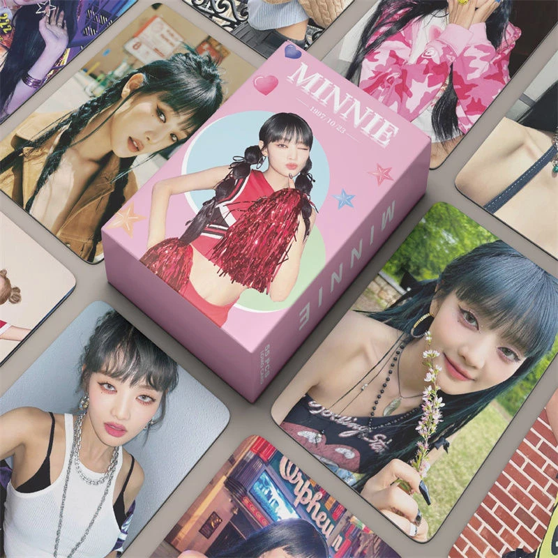 (G)I-DLE女娃小卡Minnie单人卡片米妮 宋雨琦周边自制双面卡55张