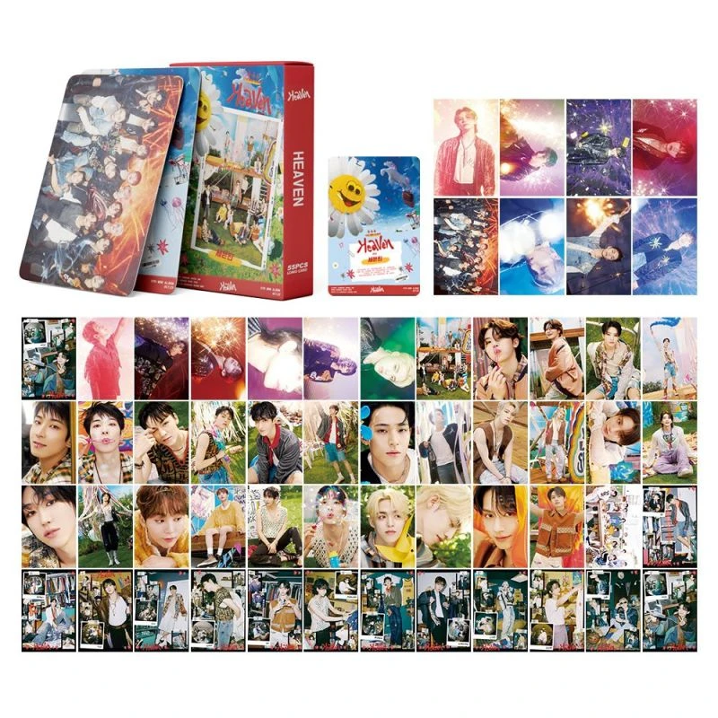 整合SEVENTEEN小卡 11th album HEAVEN系列照片卡 55张自印LOMO卡