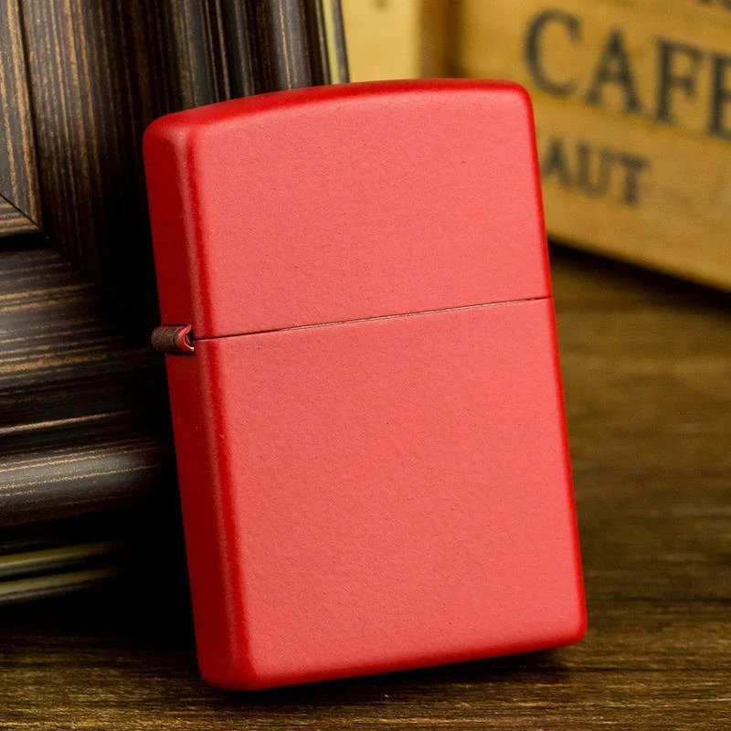 zippo打火机正品原装正版233红哑漆之宝防风煤油打火机送男士礼物