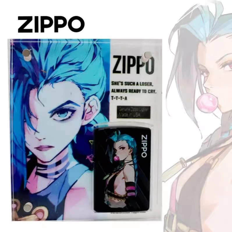 zippo打火机正品漫画游戏暴走萝莉金克丝斯送男友礼物DY9902CY