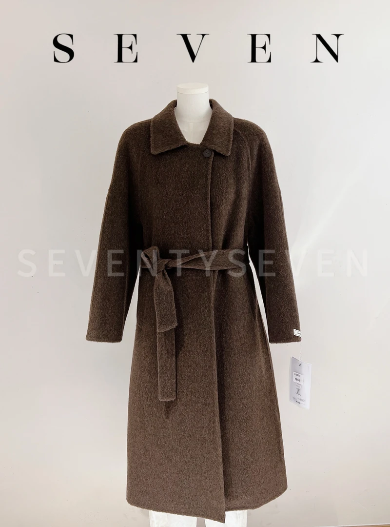 #C854-855长款老钱风羊毛大衣