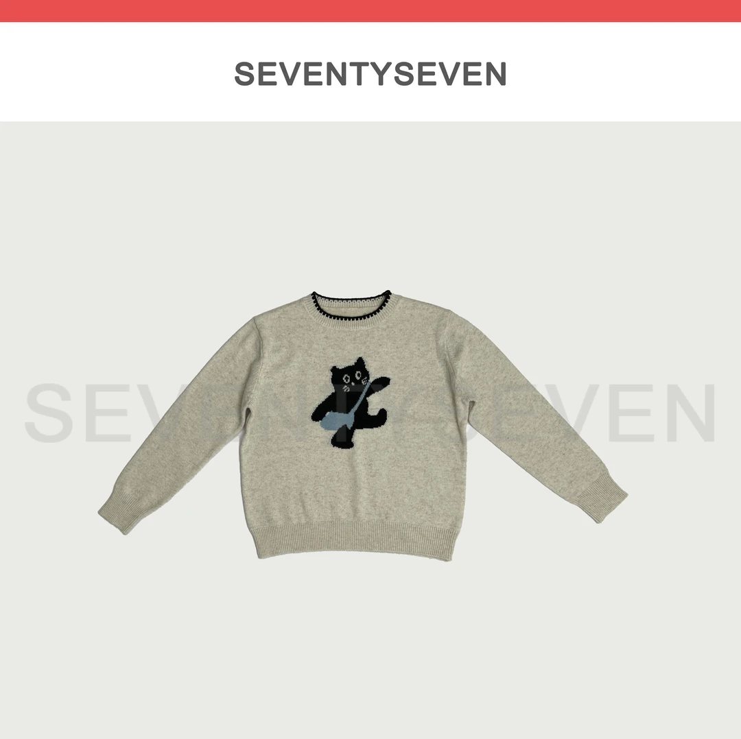 C703-C704韩版卡通图案圆领时尚毛衣（毛衣都会起球 介意慎拍）