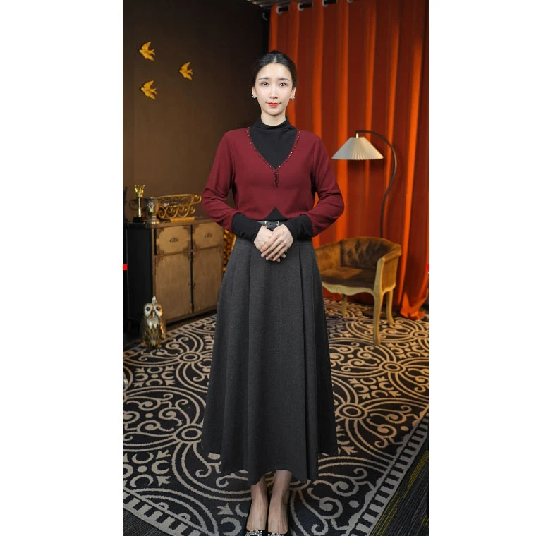 【释上•SHISARIG】375秋冬德绒拼色绒面时尚休闲订珠T恤加厚小衫