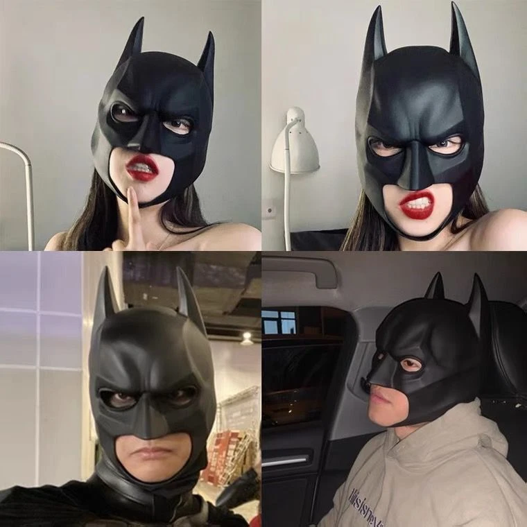 蝙蝠侠头套帅气全脸面具batman面罩直播道具影视万圣节cosplay男