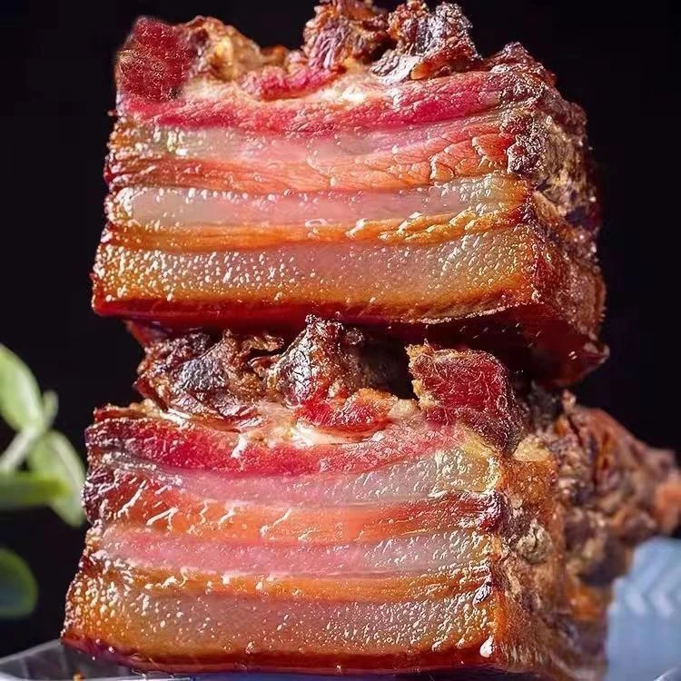 土猪柴火烟熏老腊肉四川腊肉风干腊肉透明五花一整箱批发包邮
