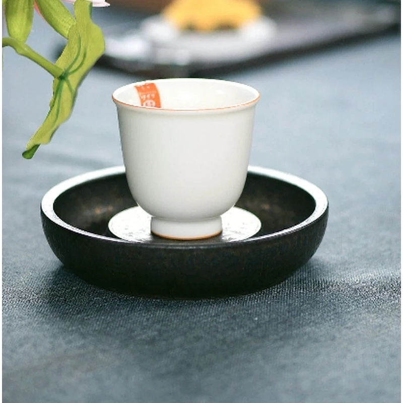 【非遗茶空间】元本道汝窑象牙白釉高铃铛主人杯DC-513 中式茶具茶