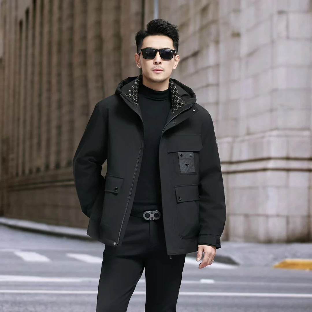 新款工装净面-青根貂背款商务保暖休闲时尚男装派克服