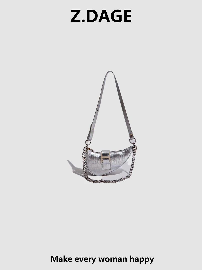 【街头】时尚潮牌街头款百搭单品铁链时尚休闲包-2262