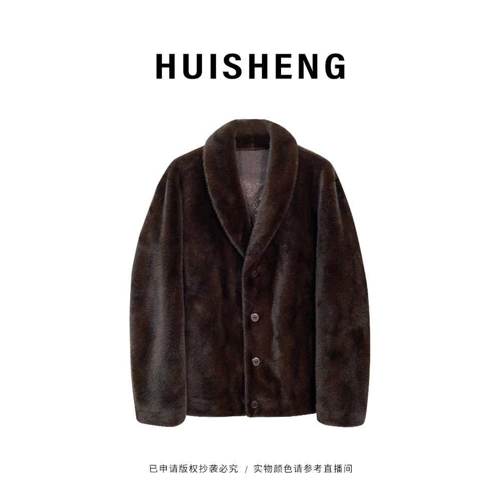 伽兹洛HS/海宁正品工厂直销冬新青果领经典男外套轻奢加厚96338