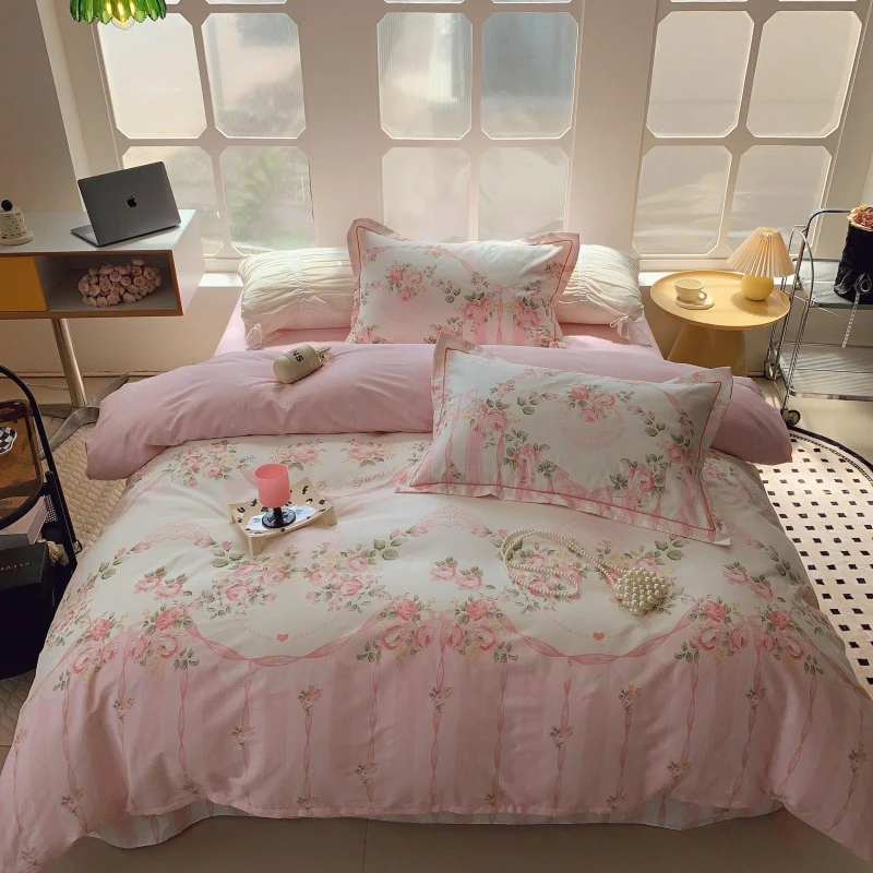 【伊利花园】100%全棉斜纹印花款四件套