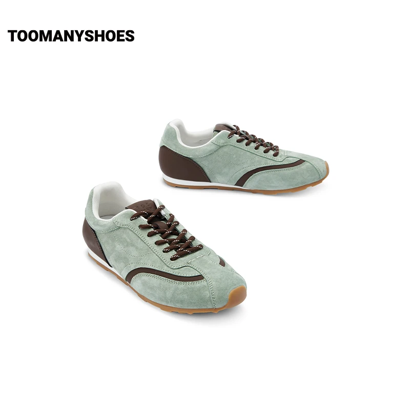 【达人】Toomanyshoes女鞋曼联球迷厚底运动复古跑鞋银色德训