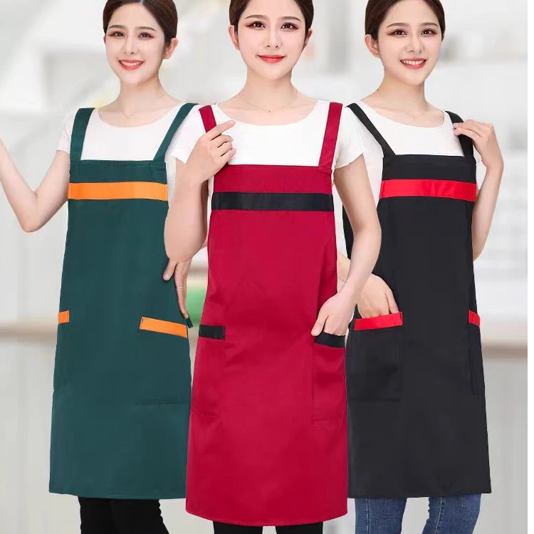 定做围裙定制logo印字餐饮超市饭店烧烤水果火锅店服务员专用围裙