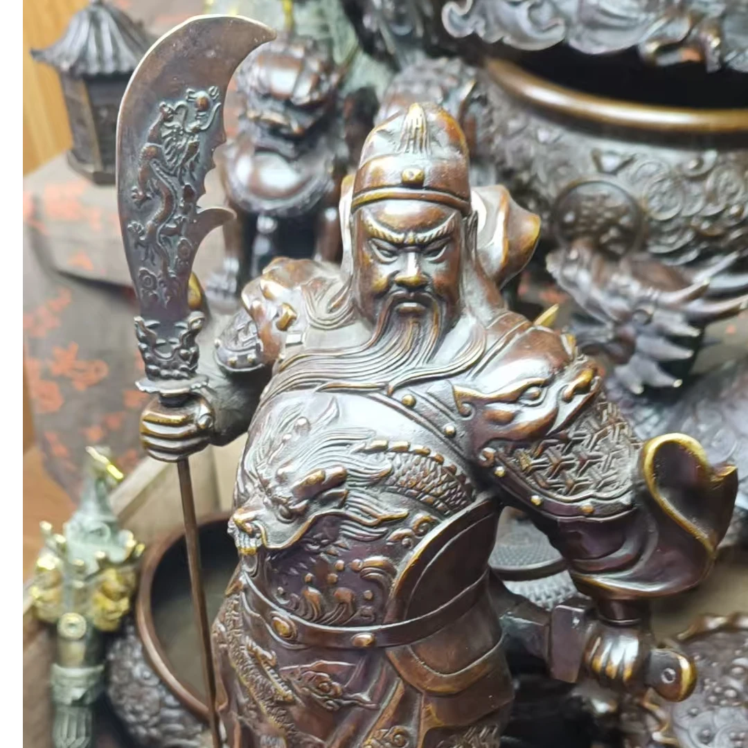 大关公 铜工艺品 家用摆件 大香炉铜器