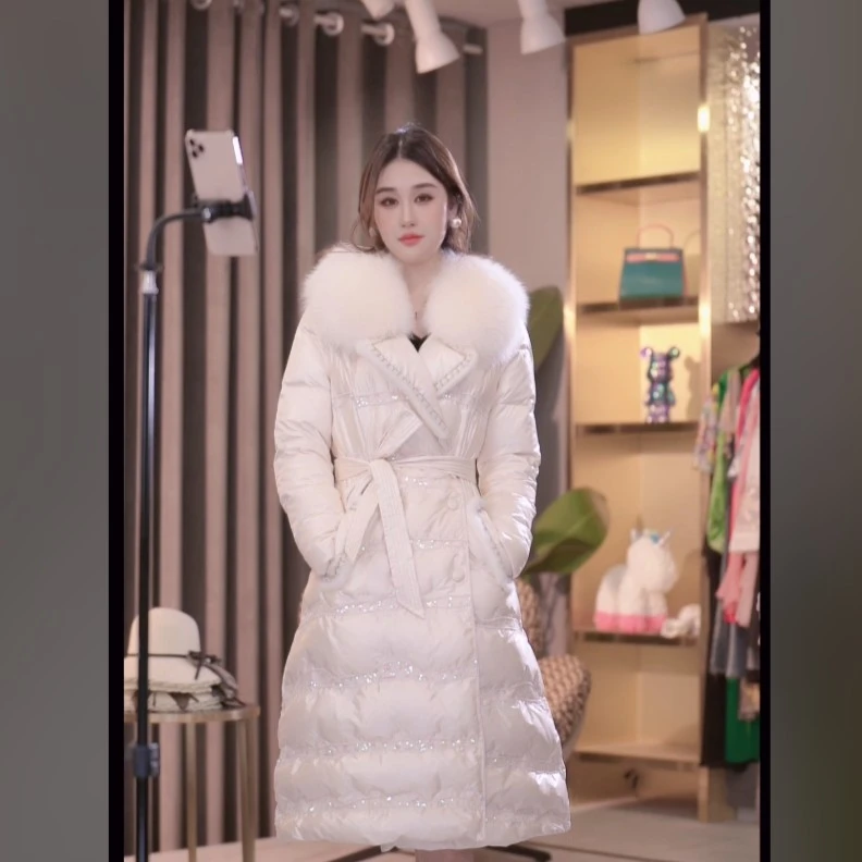 【张喜喜】气质时尚宽松收腰2023冬季外套新款羽绒服外套 2393912
