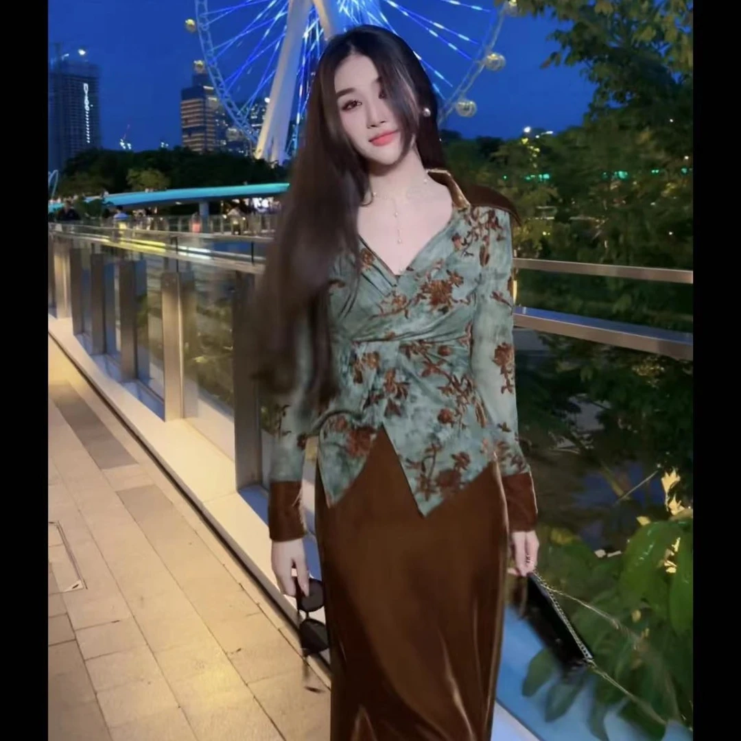 【张喜喜】法式时尚气质休闲女秋季百搭洋气女士套装 382617