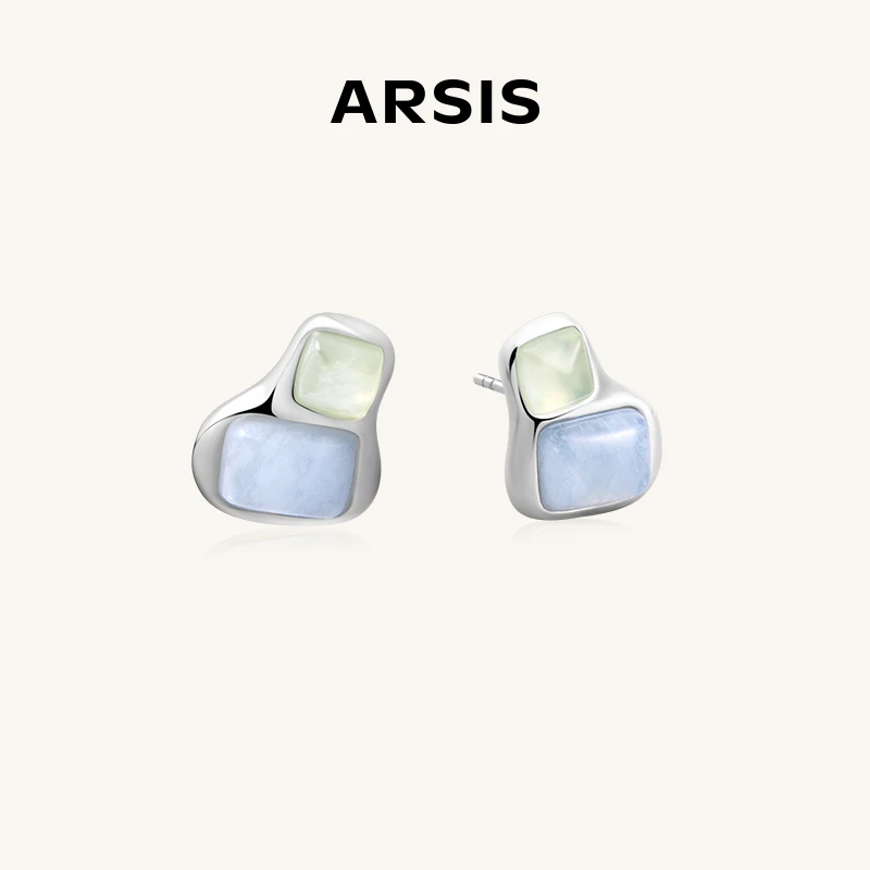 ARSIS秘密花园莫奈耳钉925银耳饰多巴胺女饰品小众设520礼物