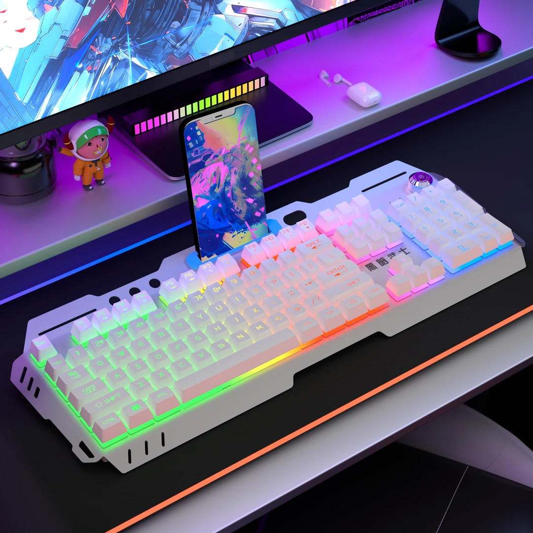 真机械手感键盘鼠标有线电竞键鼠游戏无线电脑笔记本办公专用外接