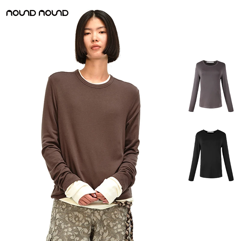 【Square circle方圆】nound买手店蛋白圆领基础T恤上衣24秋冬新款