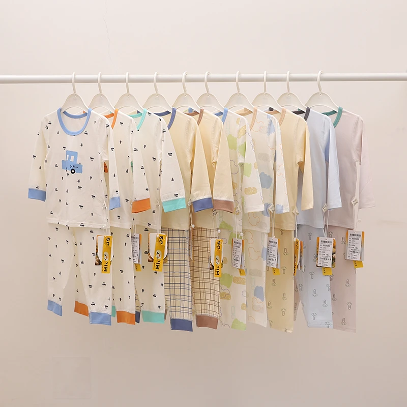阿米阿奇男童莱卡棉秋衣秋裤套装秋冬a类内衣中大童居家宝宝睡衣