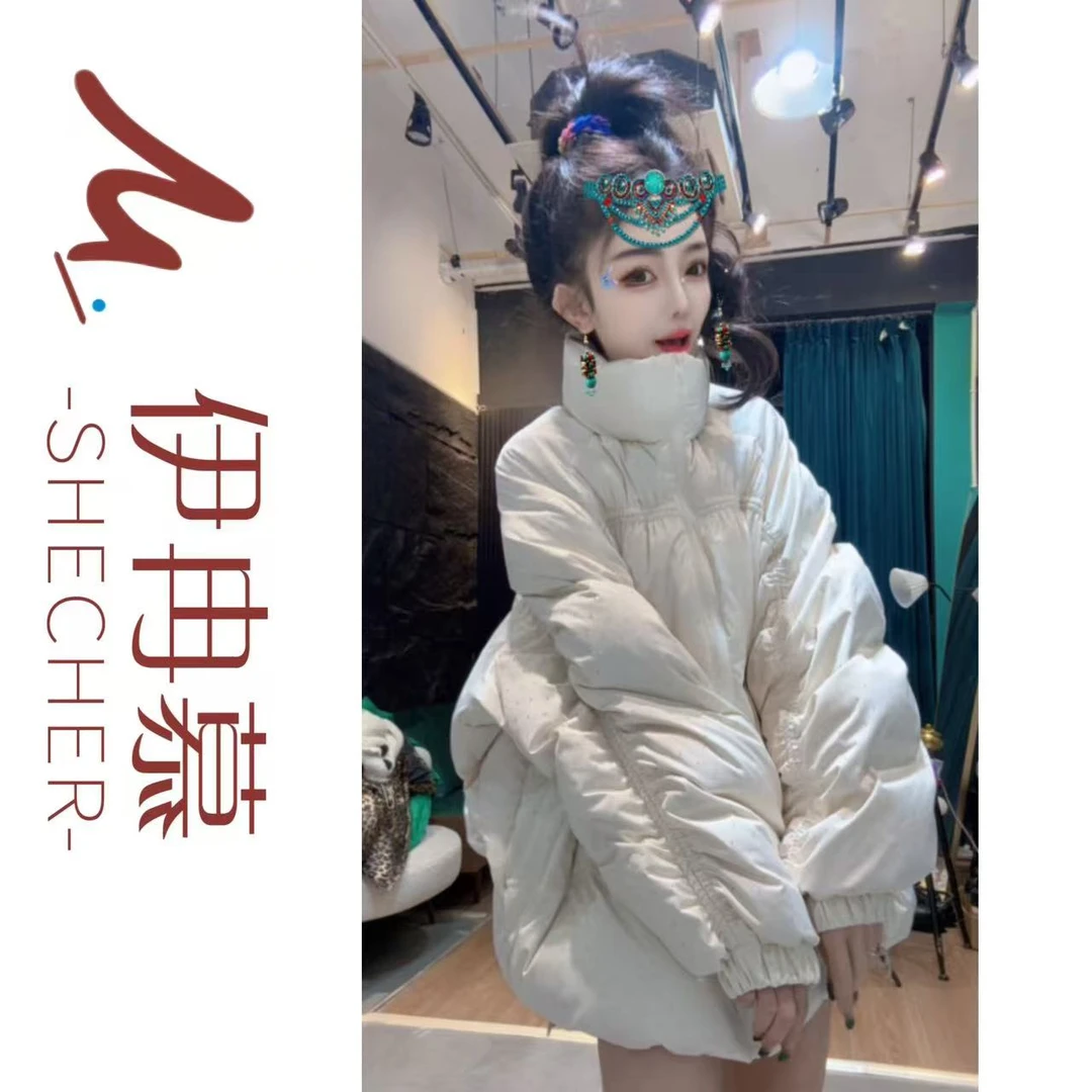 【伊冉慕】89021(长）烫钻重工满钻2024年冬季新款时尚保暖羽绒服