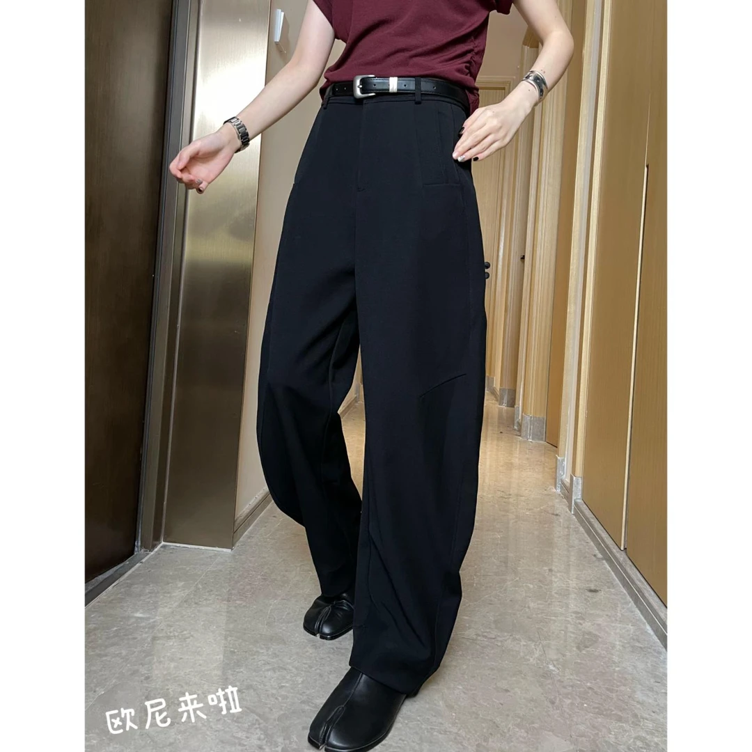 欧尼家【极简裤】有腰带买手自留款裤子阔腿时尚百搭显瘦香蕉长裤女