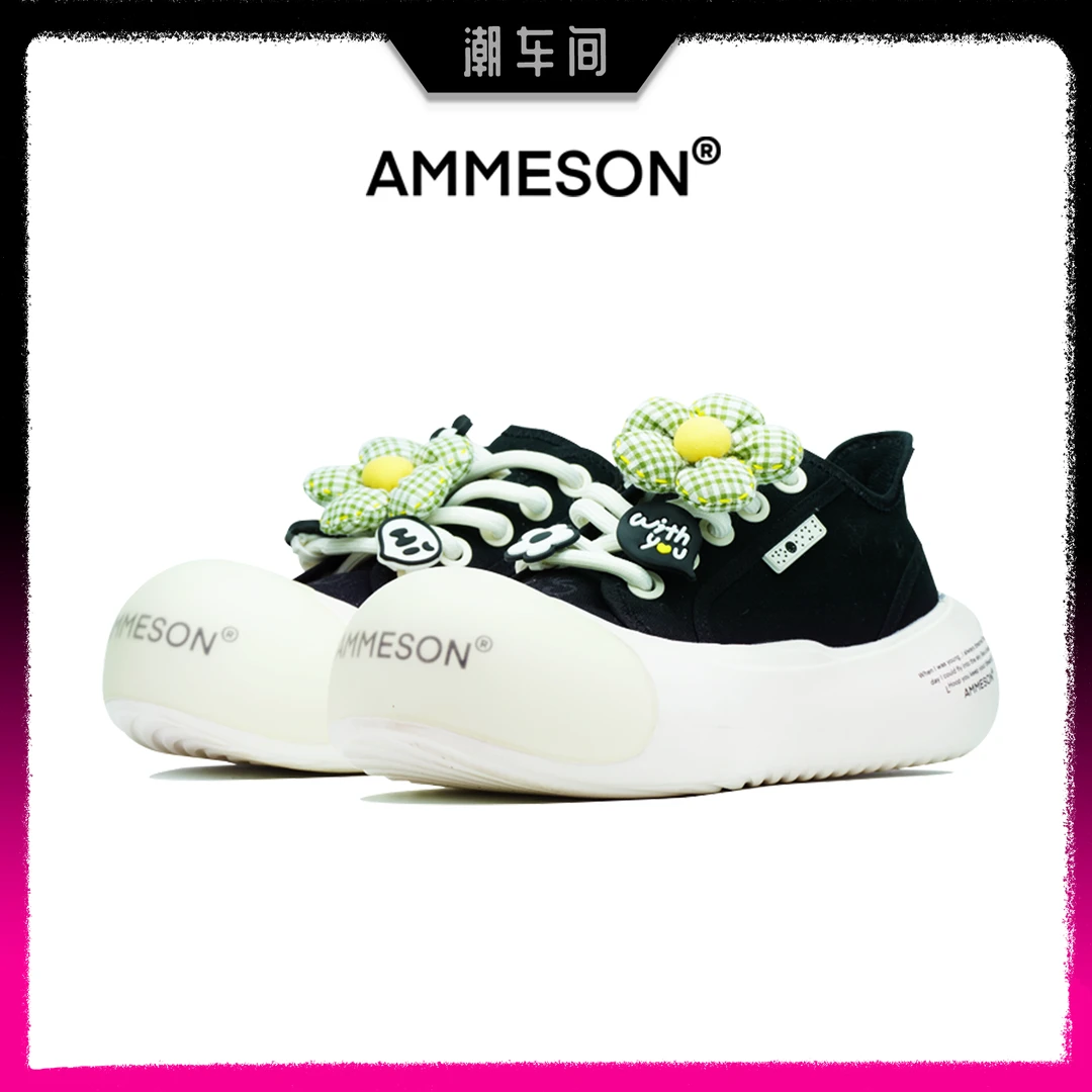 AMMESON气球鞋 校园复古潮流防滑耐磨低帮帆布休闲板鞋6种颜色CC
