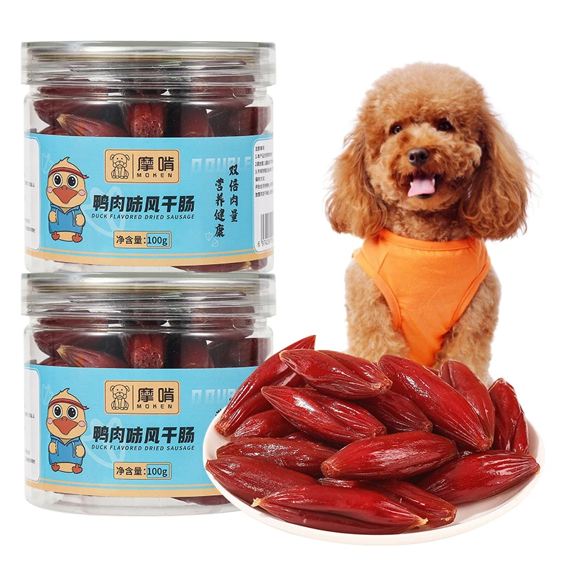 摩啃狗零食鸭肉风干肠营养解馋风干鸭肉训犬奖励磨牙小型犬易消化