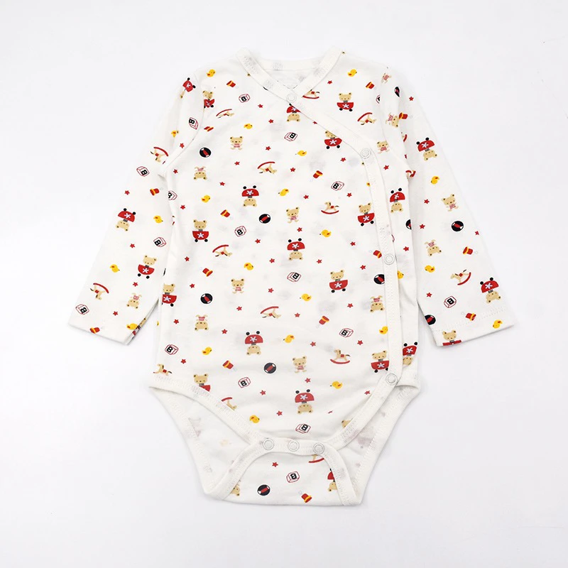 婴儿侧开长袖包屁衣