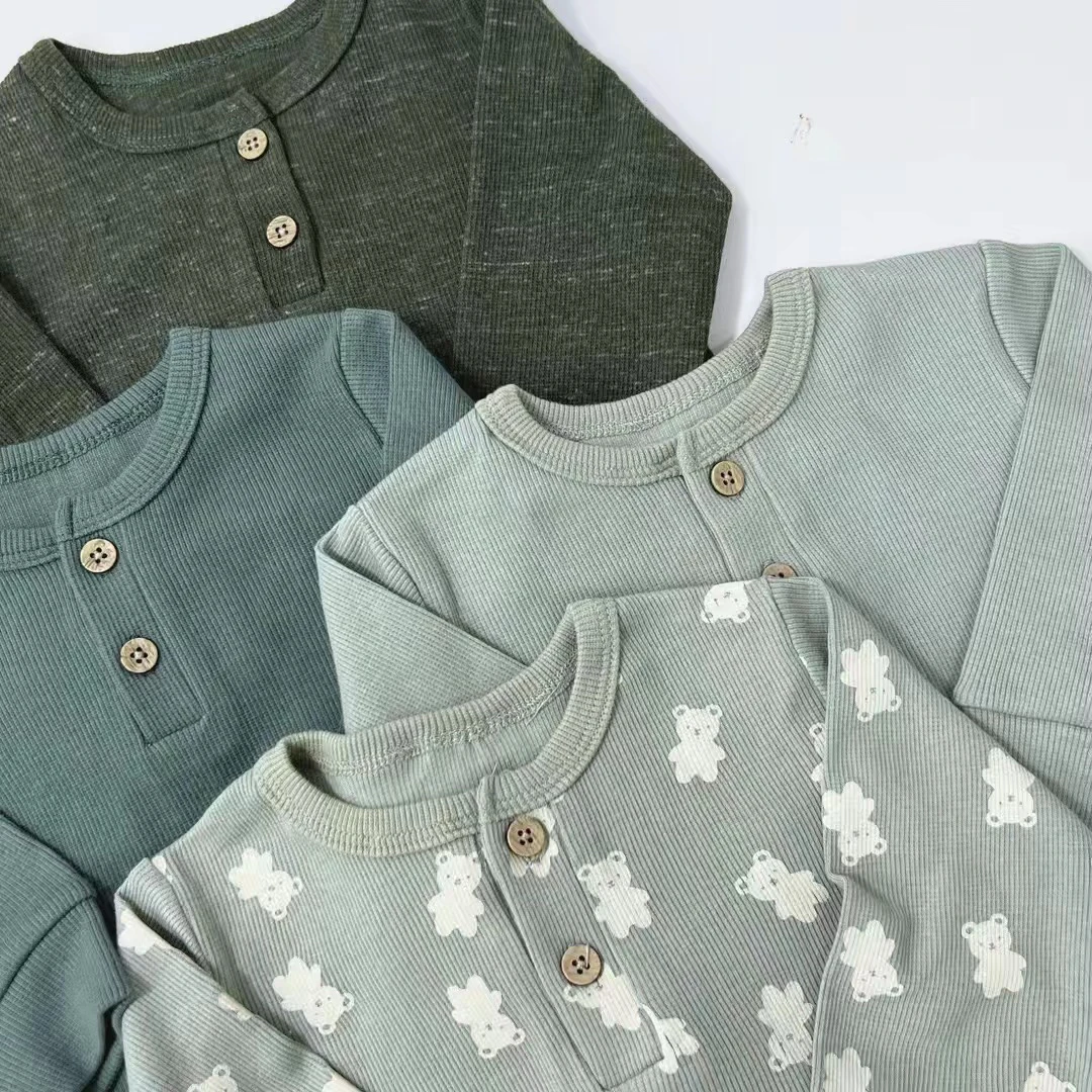 mar*包屁衣套装 哈衣+裤子 ins坑条弹力大