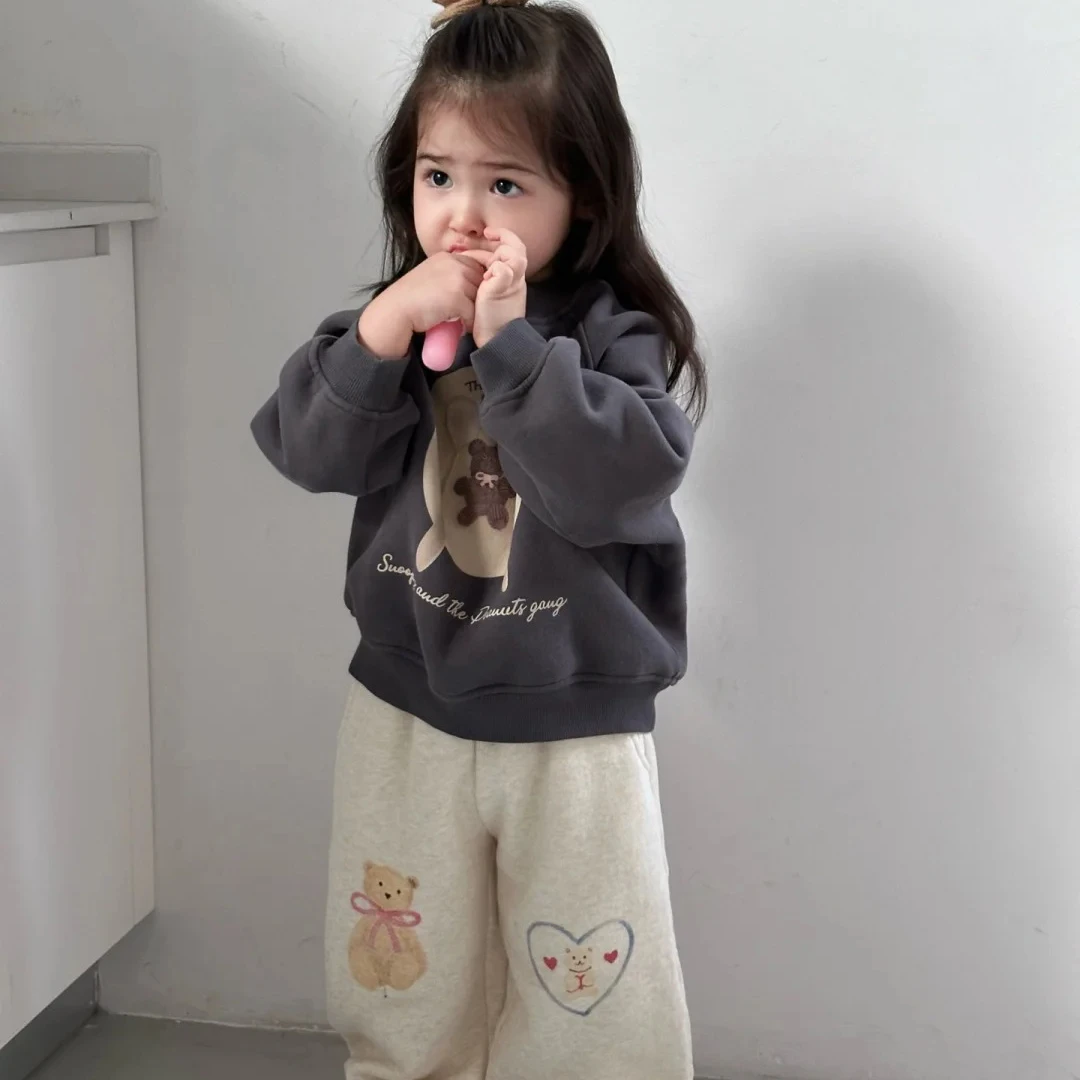 女童印花卫衣套装24秋季新款女卡通动漫休闲裤两件套儿童时髦卫