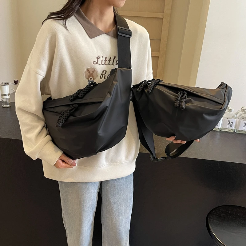 休闲通勤百搭时尚运动ins日系潮流简约轻便韩版斜跨肩包健身2381