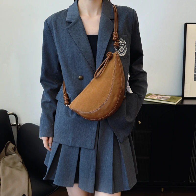 百搭时尚休闲简约小包包复古女士ins单肩斜挎个性韩版小众16160