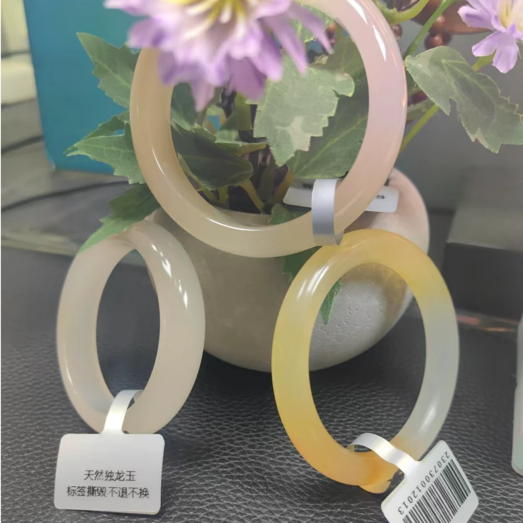 天然非洲翠黄加白流行精美款特色手镯（多样性发货，拍一发一）