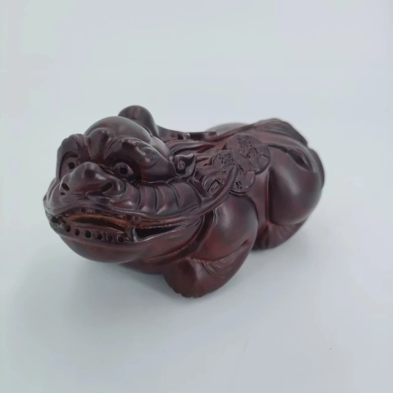 黑T木貔貅摆件长12。宽7。高7 XL0172