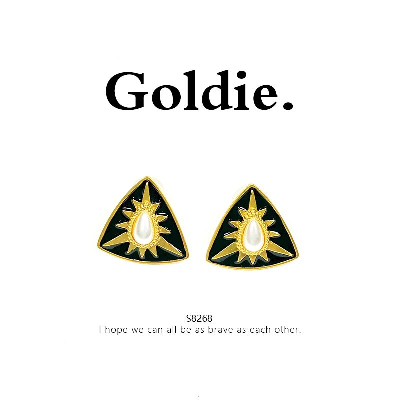 铜合金耳饰 设计师款经典时尚复古耳饰 8268