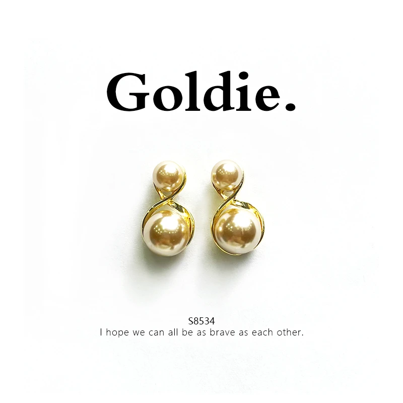 铜合金耳饰 轻奢设计师款耳饰～8534