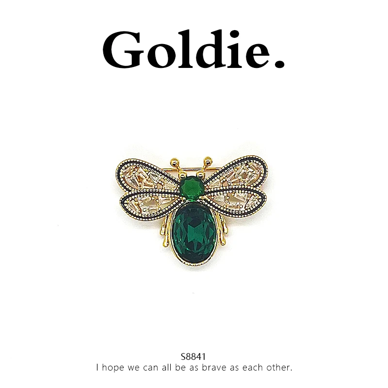 铜合金胸针 轻奢法式气质胸针8841