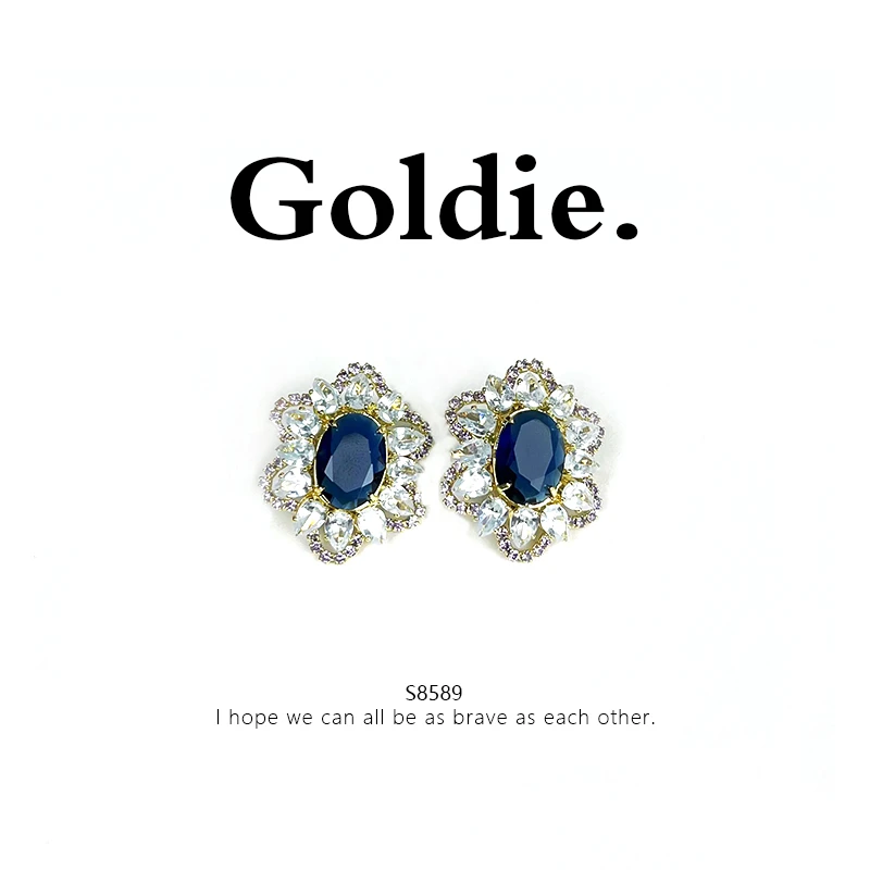 铜合金耳饰 设计师款百搭耳饰 8589