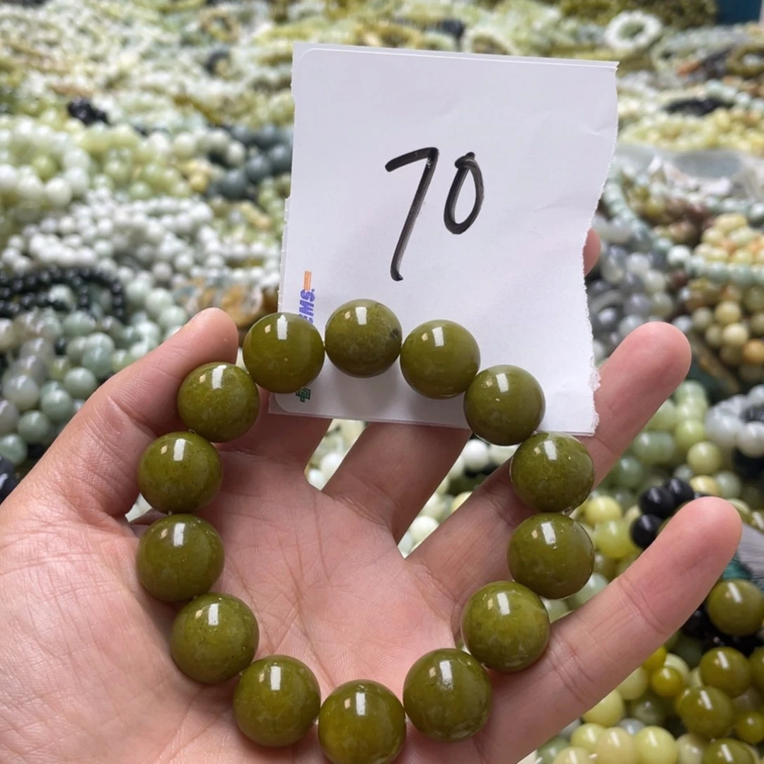 蛇纹石玉手链未镶嵌