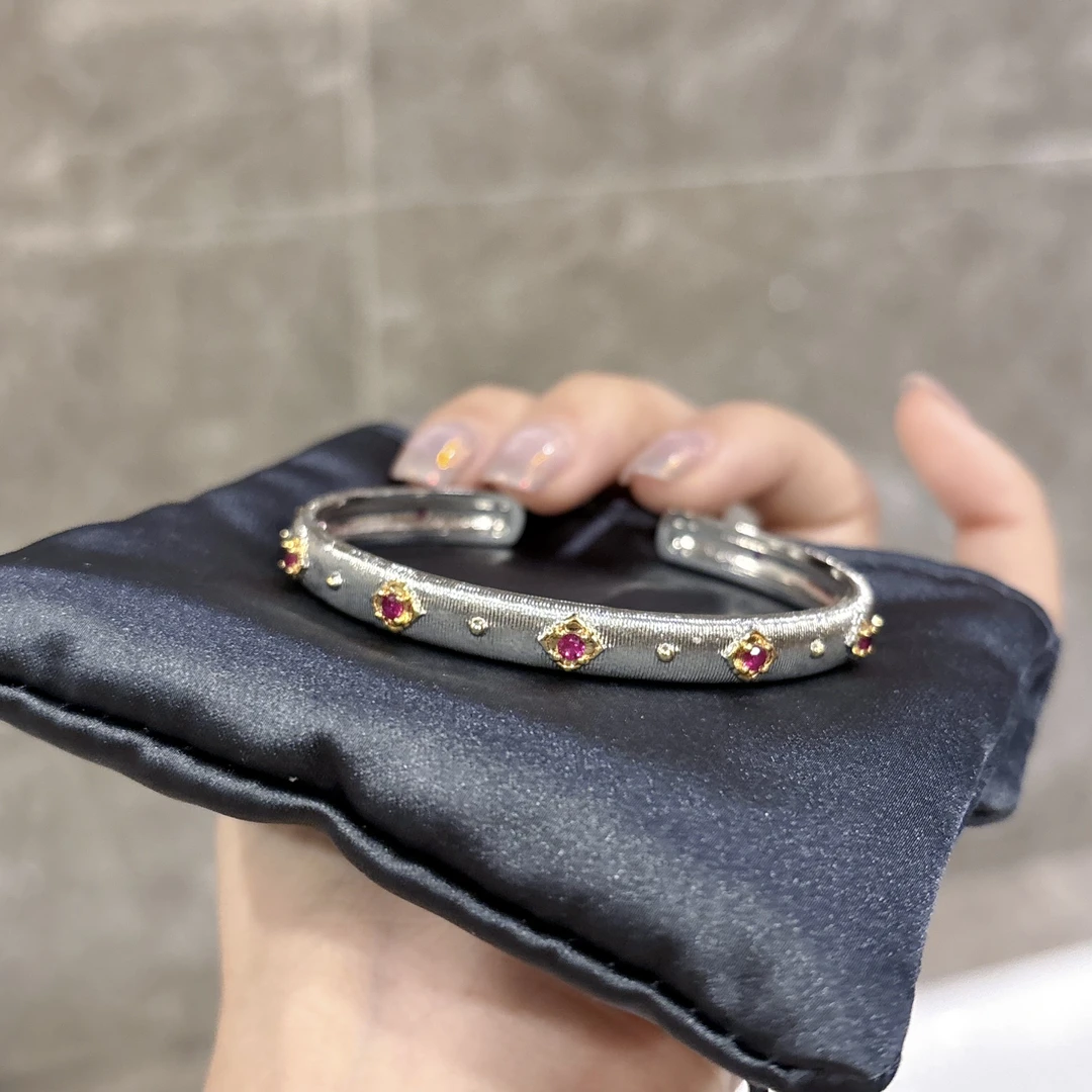 铜合金合成锆石手镯 【3017】宫廷布契拉丝手镯