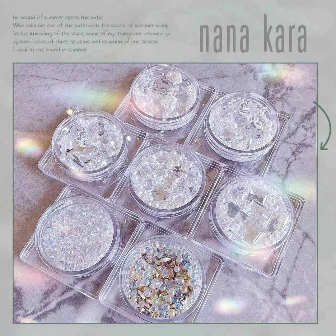 nana kara 透底钻冰糖枕头肥方歪心迷你锆石迷你透底锆石精灵珠子